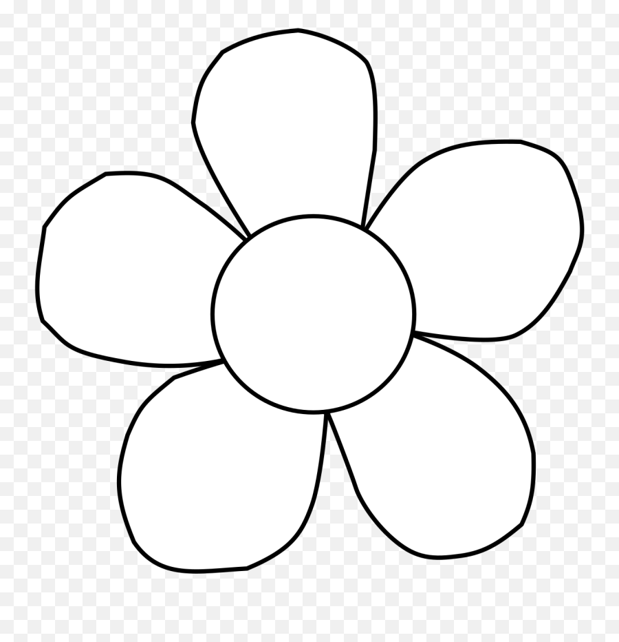 Flower Outline Svg Vector Flower Outline Clip Art - Svg Clipart Dot Emoji,Flower Outline Clipart
