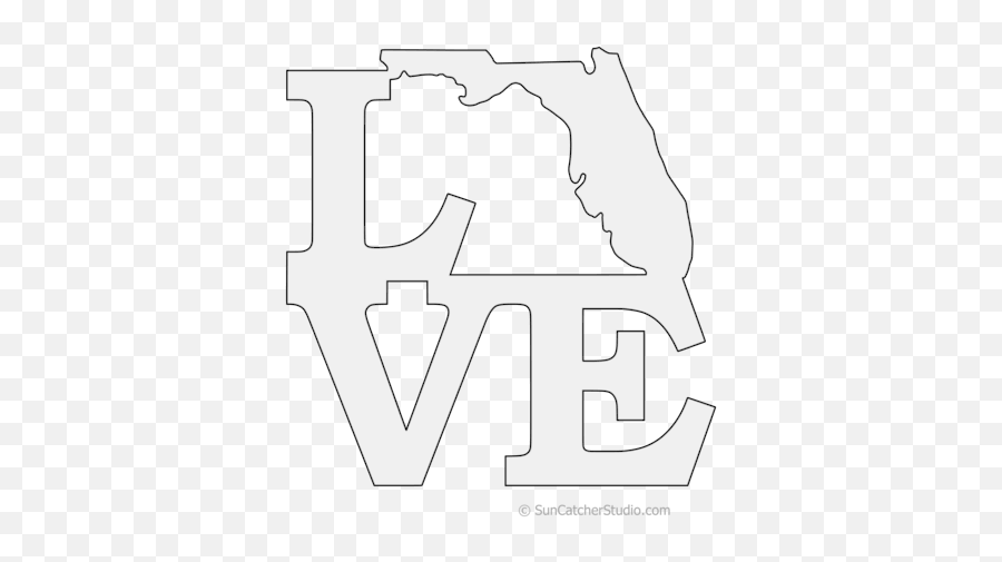 Florida U2013 Map Outline Printable State Shape Stencil - Language Emoji,Florida Outline Png