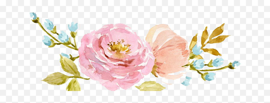 Download Png Watercolor Flowers Free - Transparent Watercolor Flowers No Background Emoji,Watercolor Floral Png