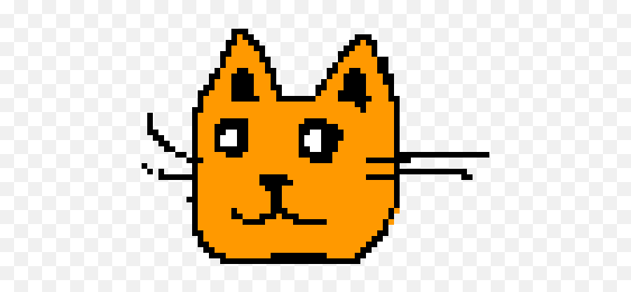 Cat Face Pixel Art - Happy Emoji,Cat Face Png