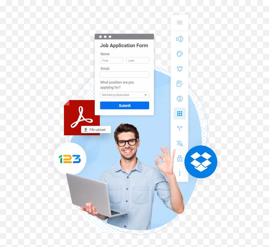 Online Forms With Dropbox File Upload - Worker Emoji,Upload Png