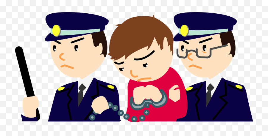 Police Are Arresting A Criminal Clipart Free Download - Criminal Clipart Emoji,Police Hat Clipart