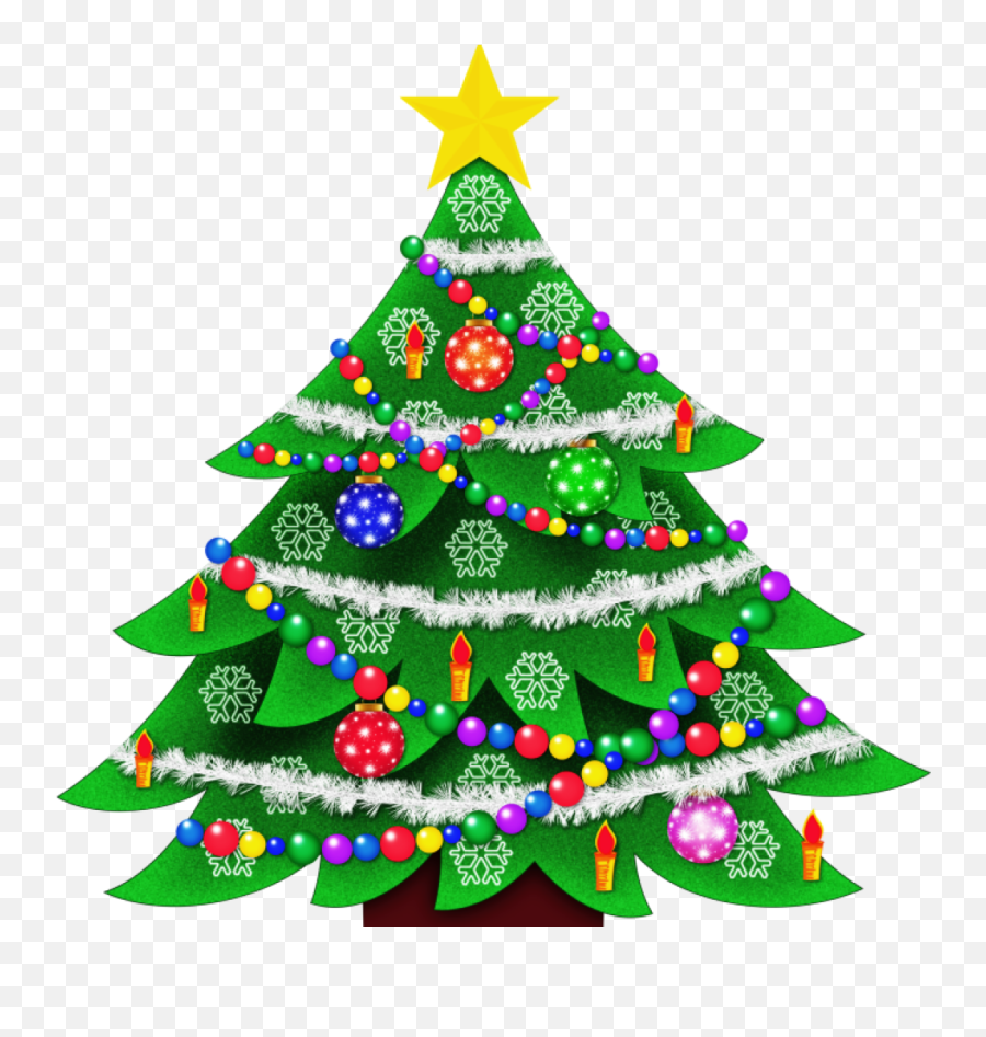 Transparent Christmas Tree Clip Art - Christmas Tree Clip Art Emoji,Christmas Tree Clipart