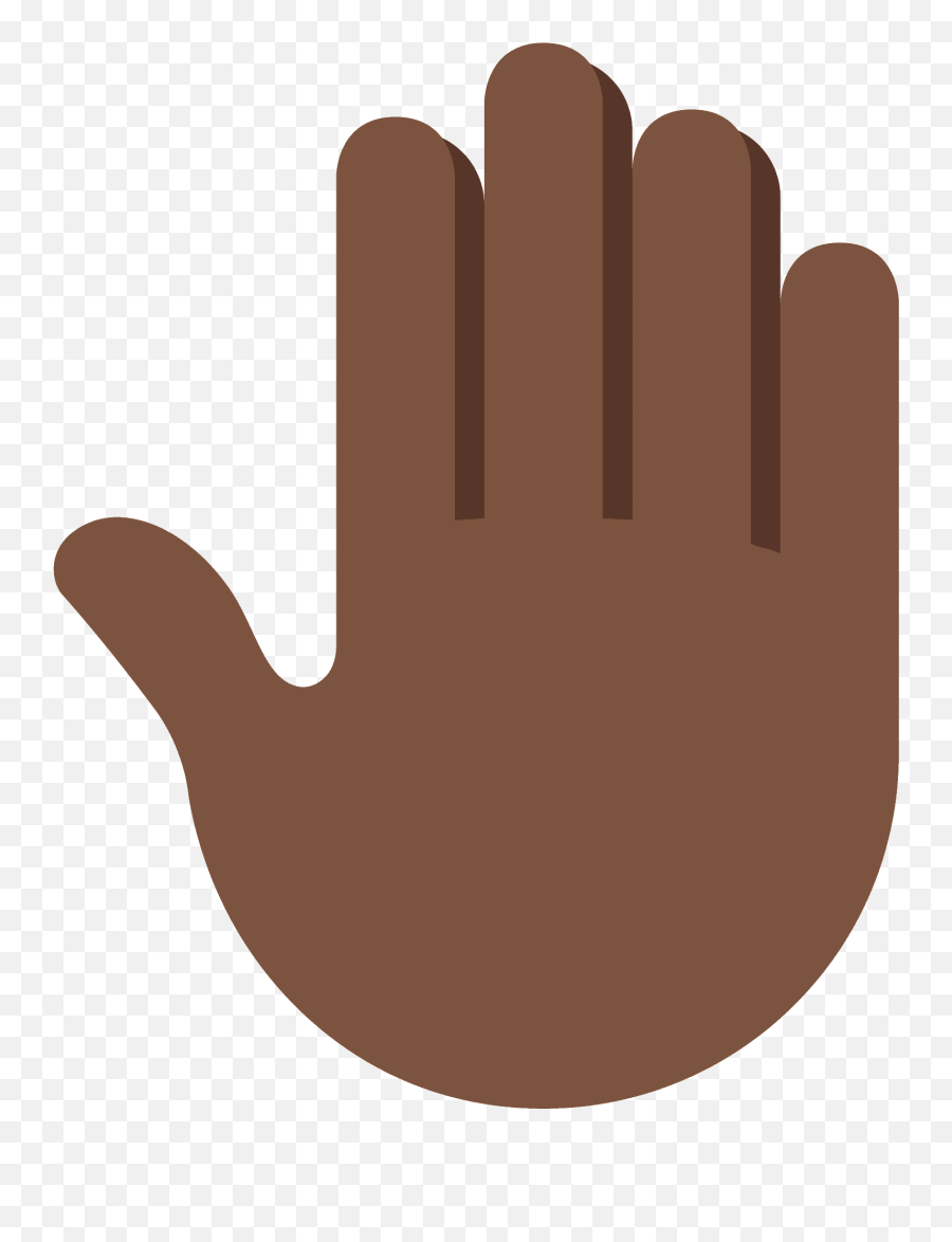 Raised Back Of Hand Emoji Clipart Free Download Transparent - Skin Tone 5 Raised Hand Emoji,Raised Hand Clipart