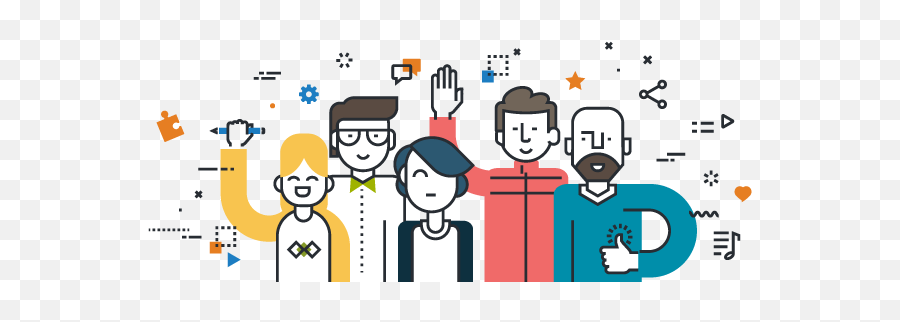Digital Marketing Team Png - Customer Service Background Png Emoji,Team Png