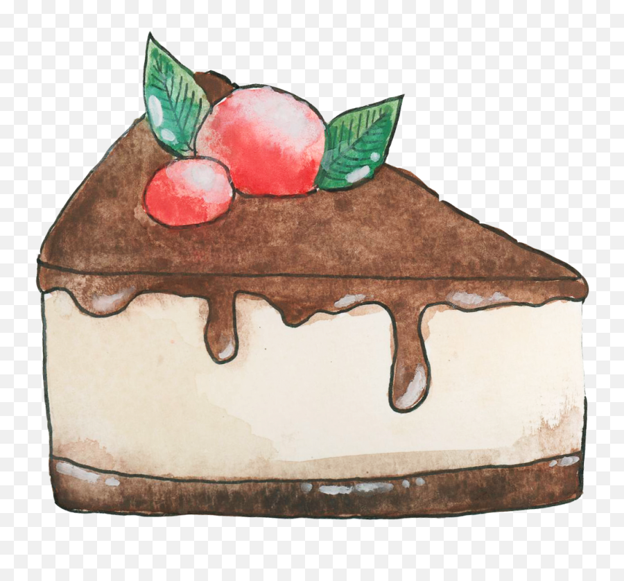 Drawn Cheesecake Png Clipart - Coffee Cake Png Clipart Emoji,Cheesecake Clipart