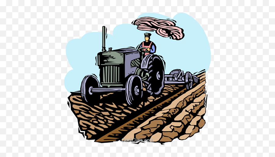 Farmer With A Tractor Royalty Free Vector Clip Art Emoji,Farmer On Tractor Clipart
