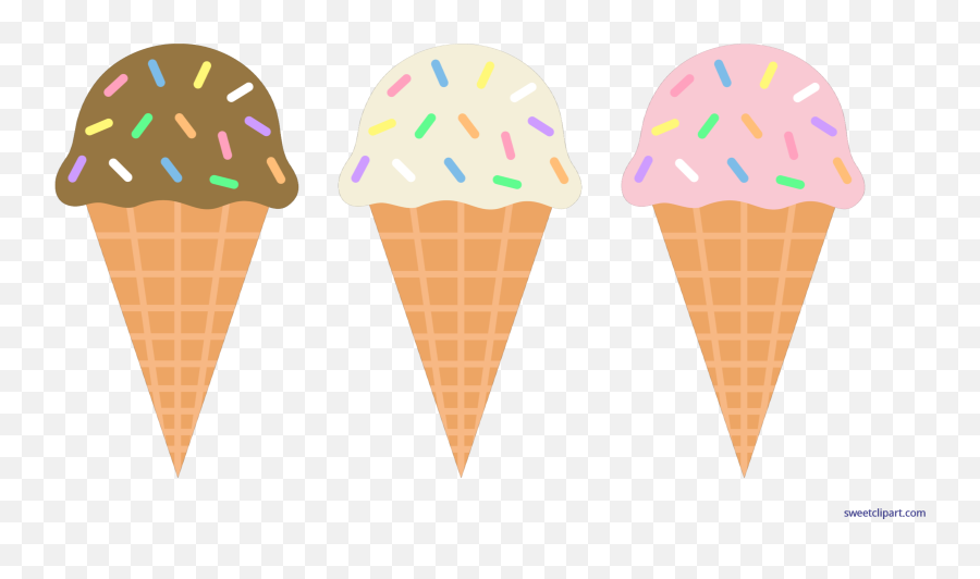 Sprinkles Clip Art Sweet - Ice Cream Cones Cartoon Full Emoji,Sweet Clipart