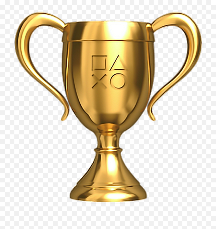 Gold Game Playstation Trophy Freetoedit Emoji,Gold Trophy Png