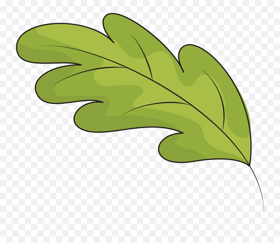 Green Oak Leaf Clipart - Natural Foods Emoji,Leaf Clipart