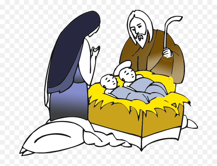 Bethlehem Manger Child Jesus Clip Art - Baby Jesus Manger Furniture Style Emoji,Manger Clipart