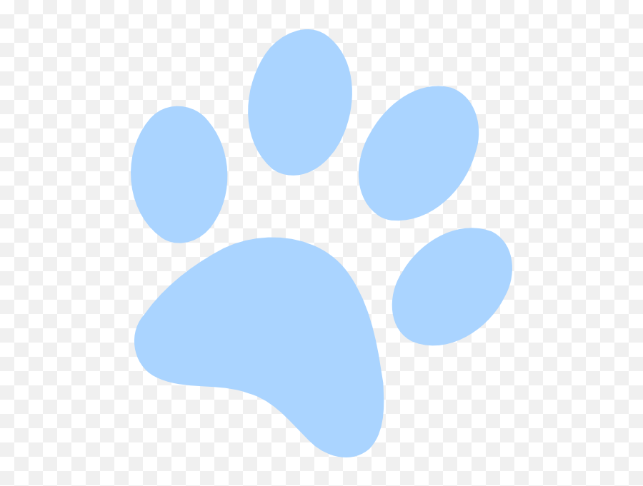 Pawprint Clipart Bluepaw Pawprint Bluepaw Transparent Free - Dog Paw Light Blue Png Emoji,Dog Paw Clipart