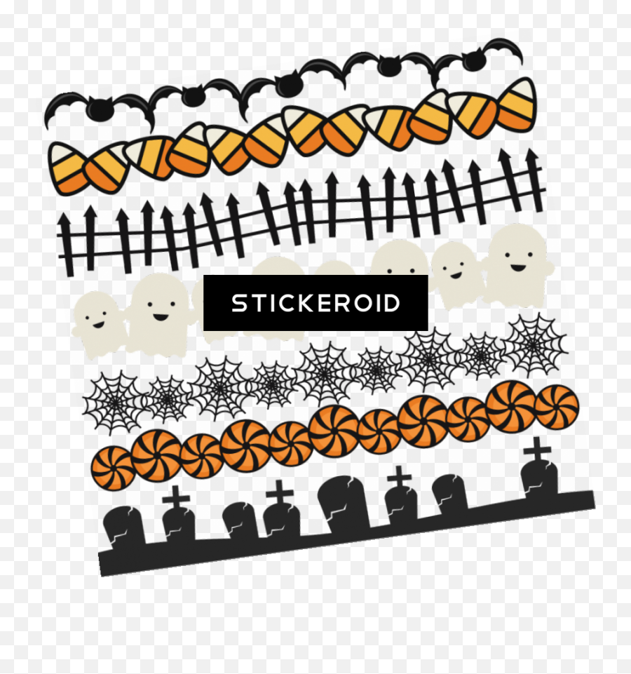 Halloween Border Line Png Clipart - Language Emoji,Halloween Border Clipart