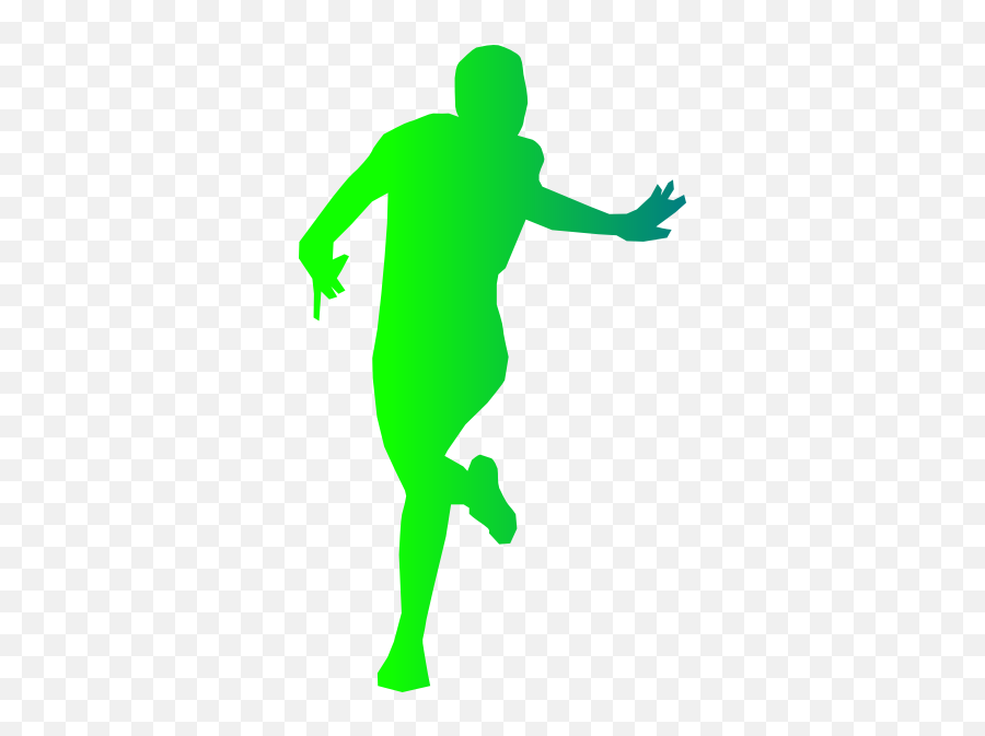 Runner Green And Blue Clip Art At Clkercom - Vector Clip For Soccer Emoji,Runner Clipart