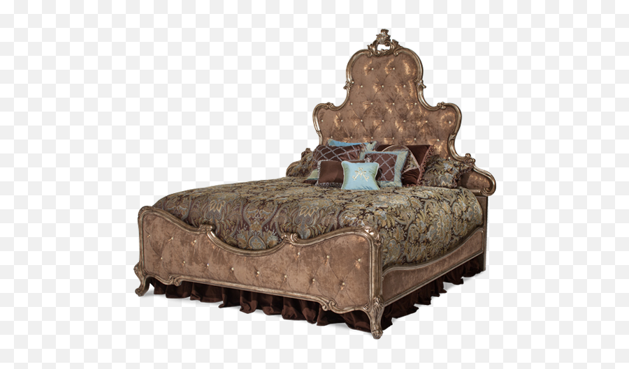 Cal King Panel Bed Wbrown Fabric 3pc Jacob Furniture - Royal Beds Transparent Png Emoji,Bed Transparent