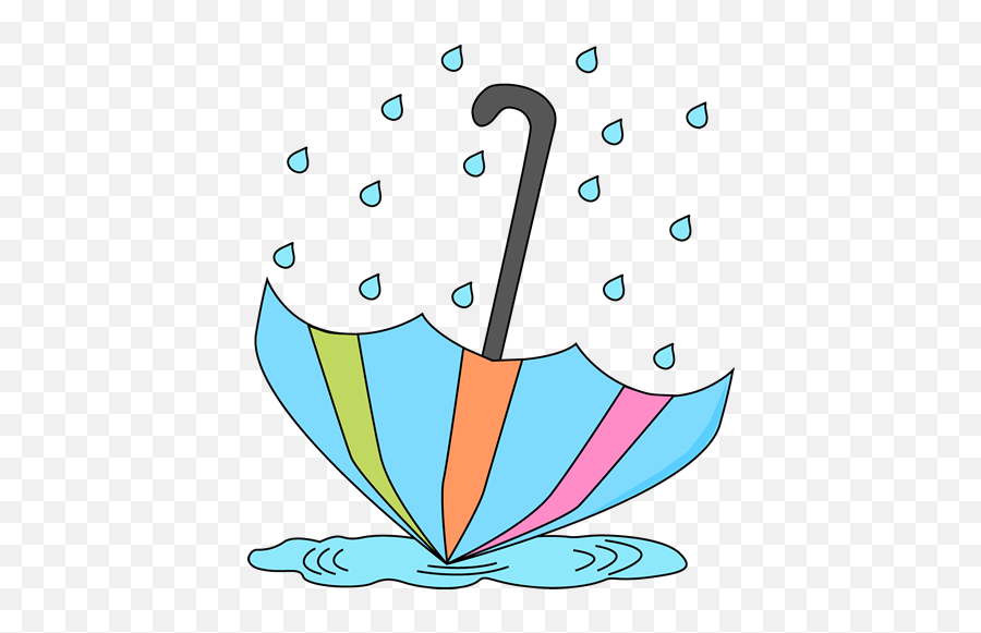 Rain Umbrella Clipart - Umbrella With Rain Clipart Emoji,Rain Clipart