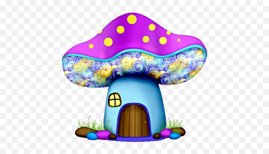 Mushroom House Mushroomhouse - Mushroom Fairy House Cartoon Mushroom House Blue Emoji,House Clipart