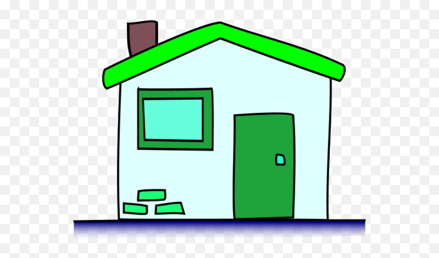 House With Door Clipart - Royalty Free House Cartoon Emoji,Door Clipart