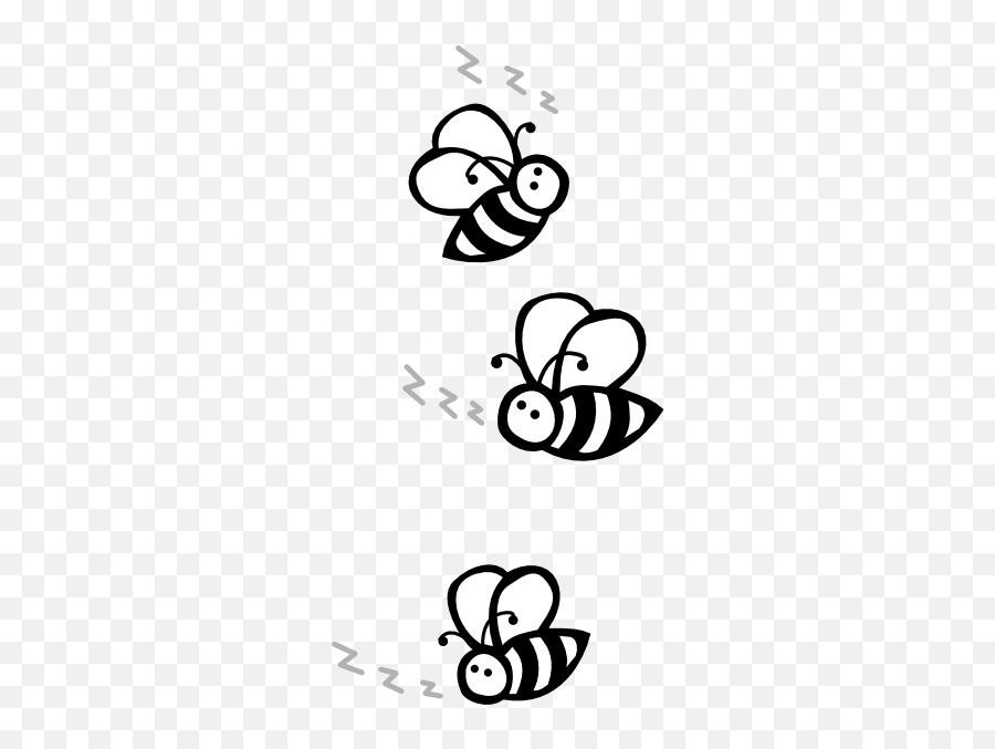Bee Black And White Flying Bee Black And White Clipart 2 - Bees Black And White Clipart Emoji,Bee Clipart Png