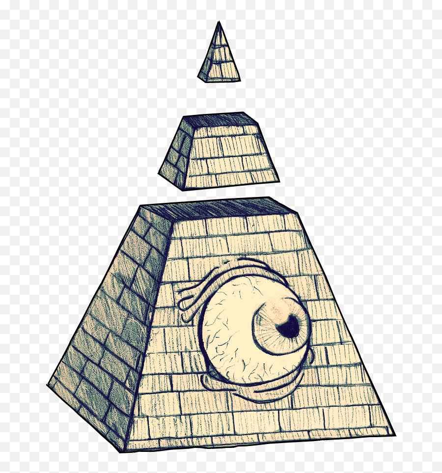Pyramids Clipart Sketch - Drawings Of A Pyramid Pyramid Drawing Art Emoji,Pyramids Clipart