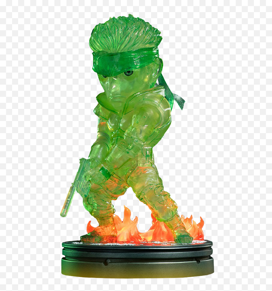 Metal Gear Solid - Solid Snake Stealth Green 8 Inch Pvc Statue Fictional Character Emoji,Solid Snake Transparent
