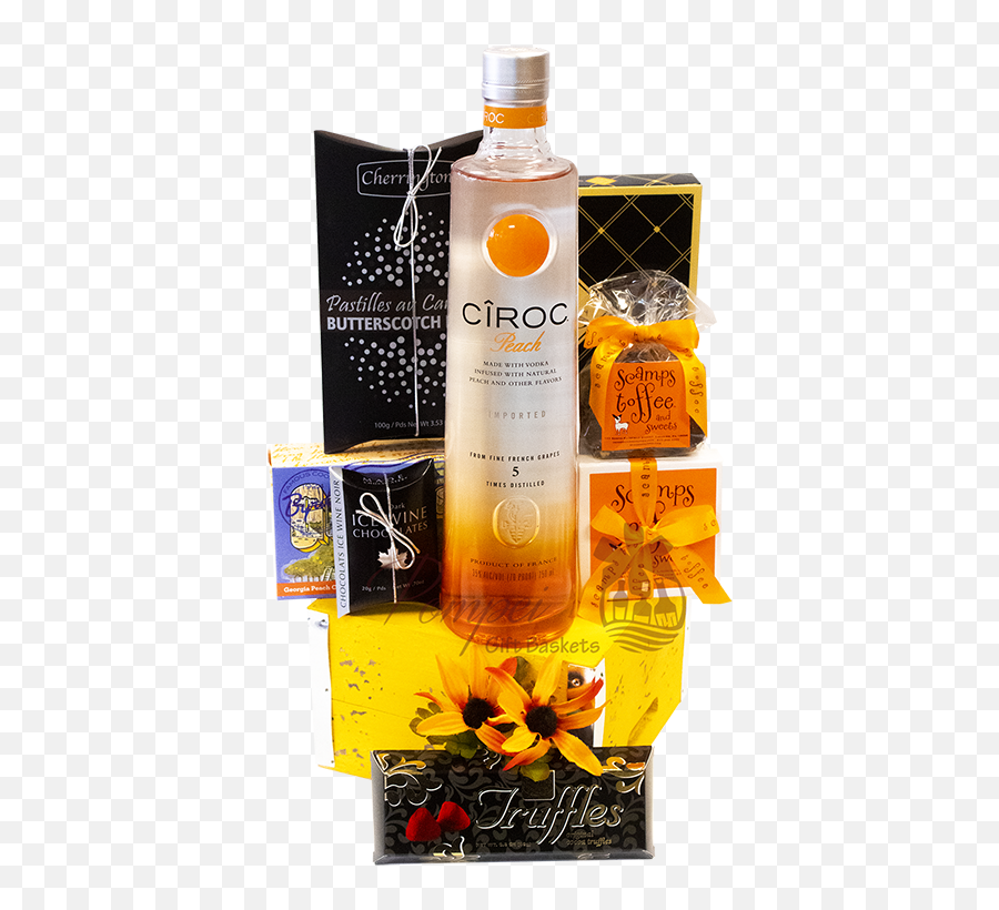 Peachy Keen Ciroc Vodka Gift Basket - Ciroc Peach Vodka Gift Emoji,Ciroc Logo