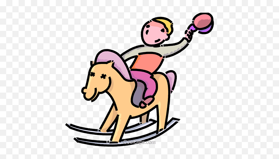 Boy Riding His Rocking Horse Royalty Emoji,Rocking Horse Clipart