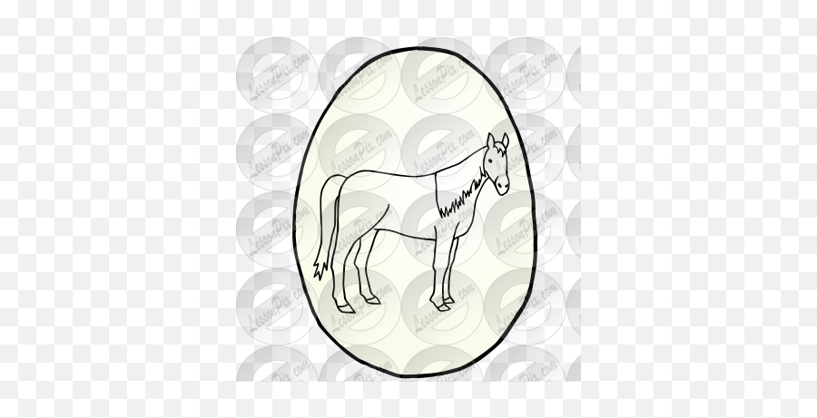 Horse In Egg Picture For Classroom Therapy Use - Great Emoji,Black Horse Clipart