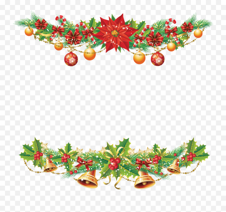 Download Christmas Trim - Christmas Retro Garland Clipart Emoji,Holly Garland Png