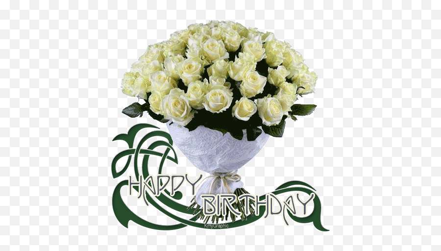 Happy Birthday White Rose Bouquet Gif Pictures Photos And Emoji,White Rose Transparent