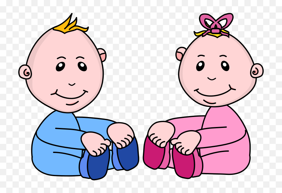 Baby Clipart - Boy And Girl Babies Clipart Emoji,Baby Clipart