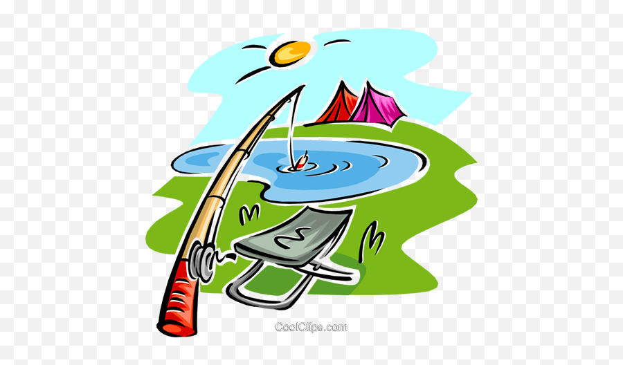 Fishing Rod And Seat Tents Royalty Free Vector Clip Art Emoji,Tents Clipart