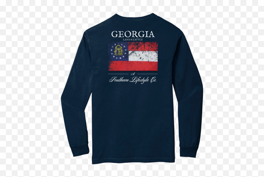 Georgia Proud - Ls Tee Emoji,Ga Southern Logo
