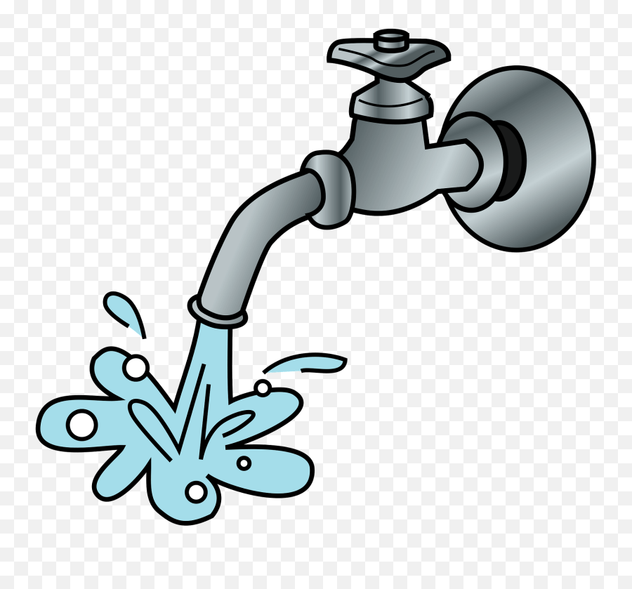 Water Coming Out Of A Faucet Clipart Free Download - Water Faucet Clipart Emoji,Water Transparent
