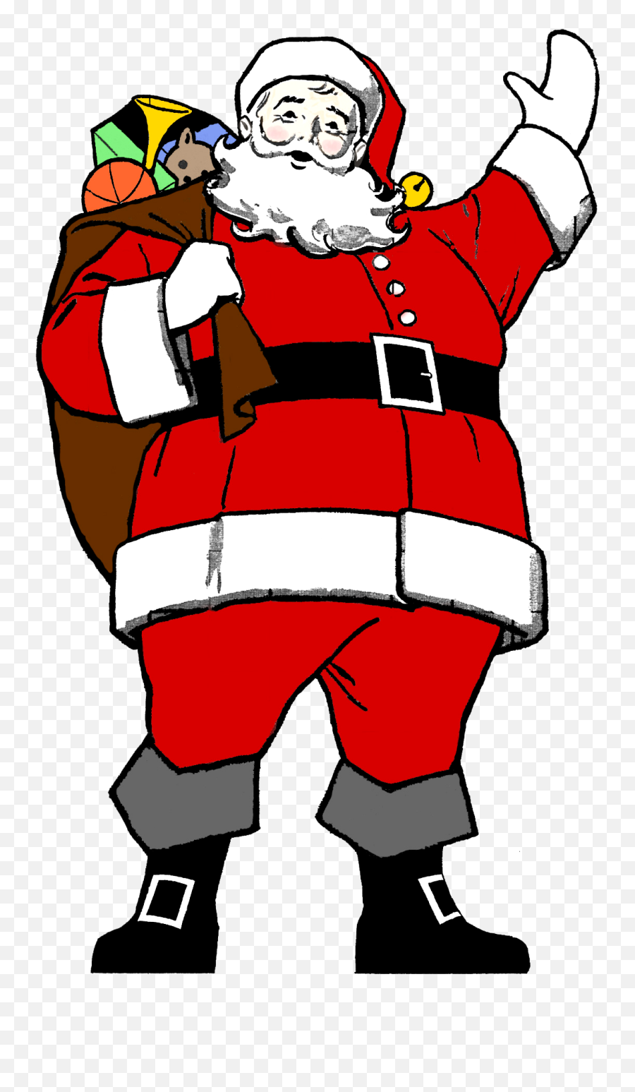 Download Santa Clipart Black And White - Christmas Thatha Images Hd Emoji,Santa Clipart