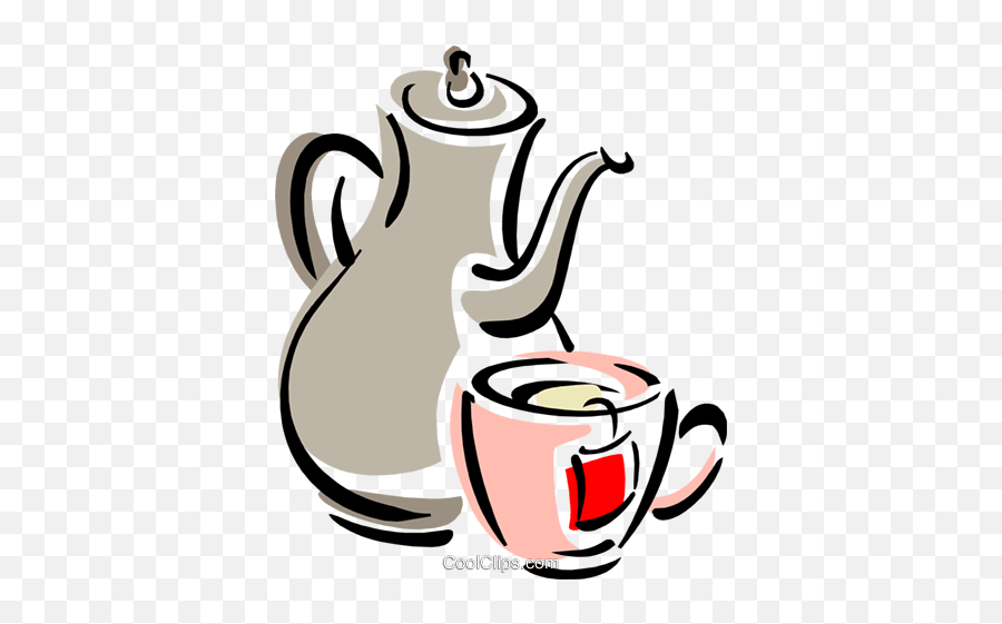 Teapot And Cup Royalty Free Vector Clip - Bule E Xicara Emoji,Teapot Clipart