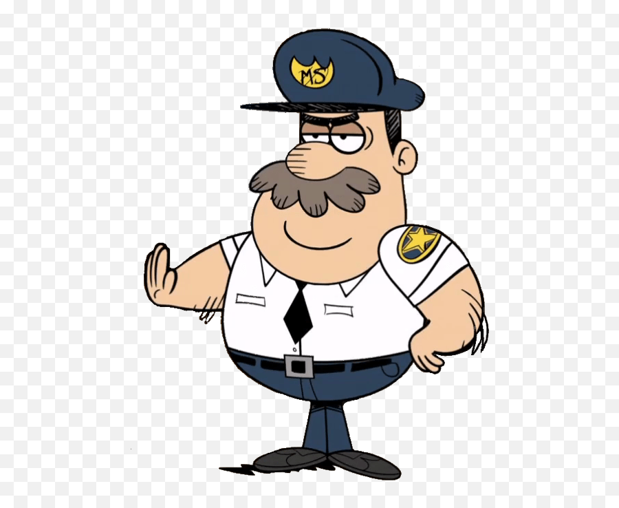 Mall Cop Captain - Loud House Characters Jackie Emoji,Mall Clipart