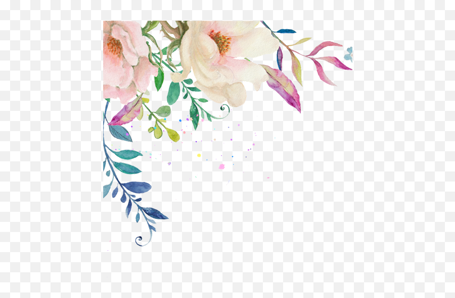 Download Flower Bouquet Wedding Watercolour Watercolor Ink - Watercolor Floral Page Borders Emoji,Flower Bouquet Clipart