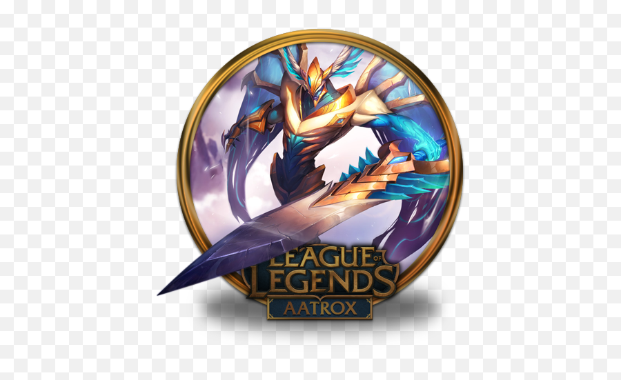 Aatrox Justicar Free Icon Of League Of Legends Gold Border - Aatrox Justicar Emoji,Gold Border Transparent