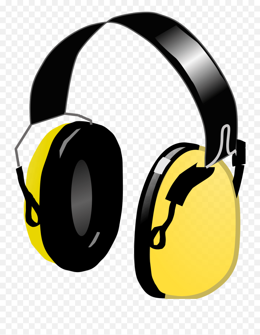 Yellow Headphones Clipart - Headphones Clip Art Emoji,Headphones Clipart