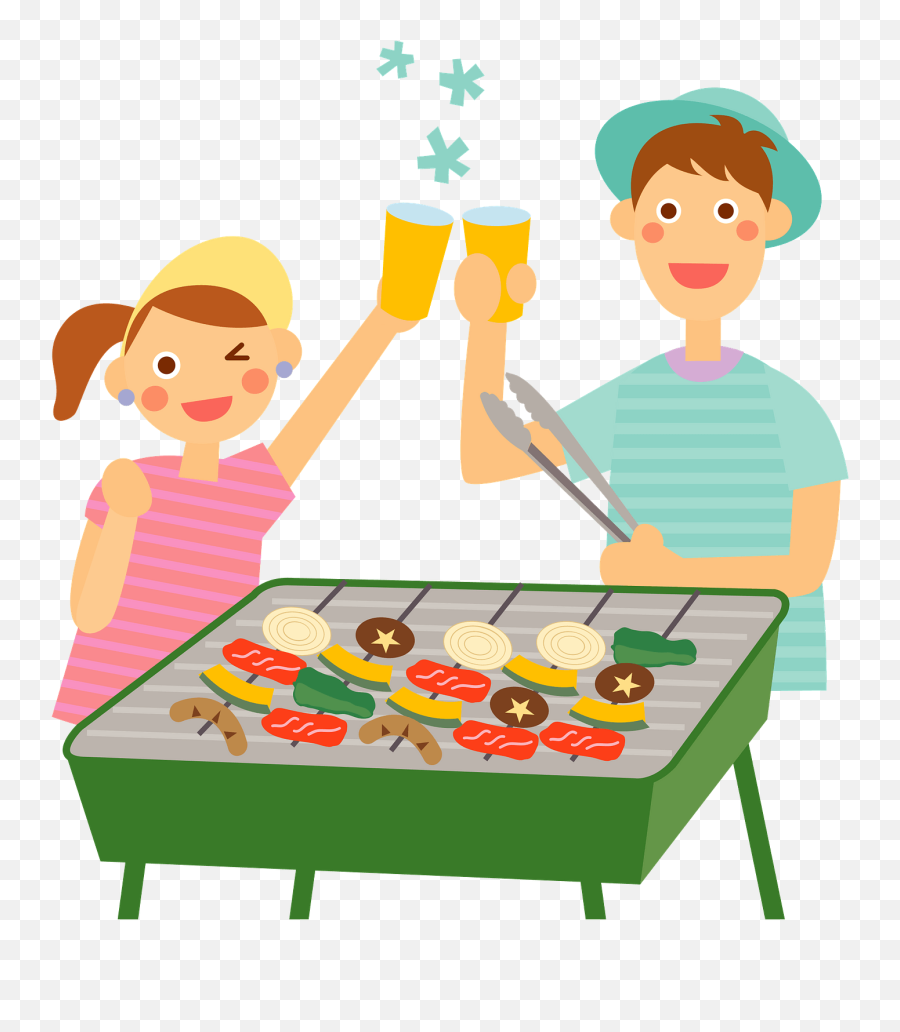Barbecue Party Clipart - Food Emoji,Party Clipart