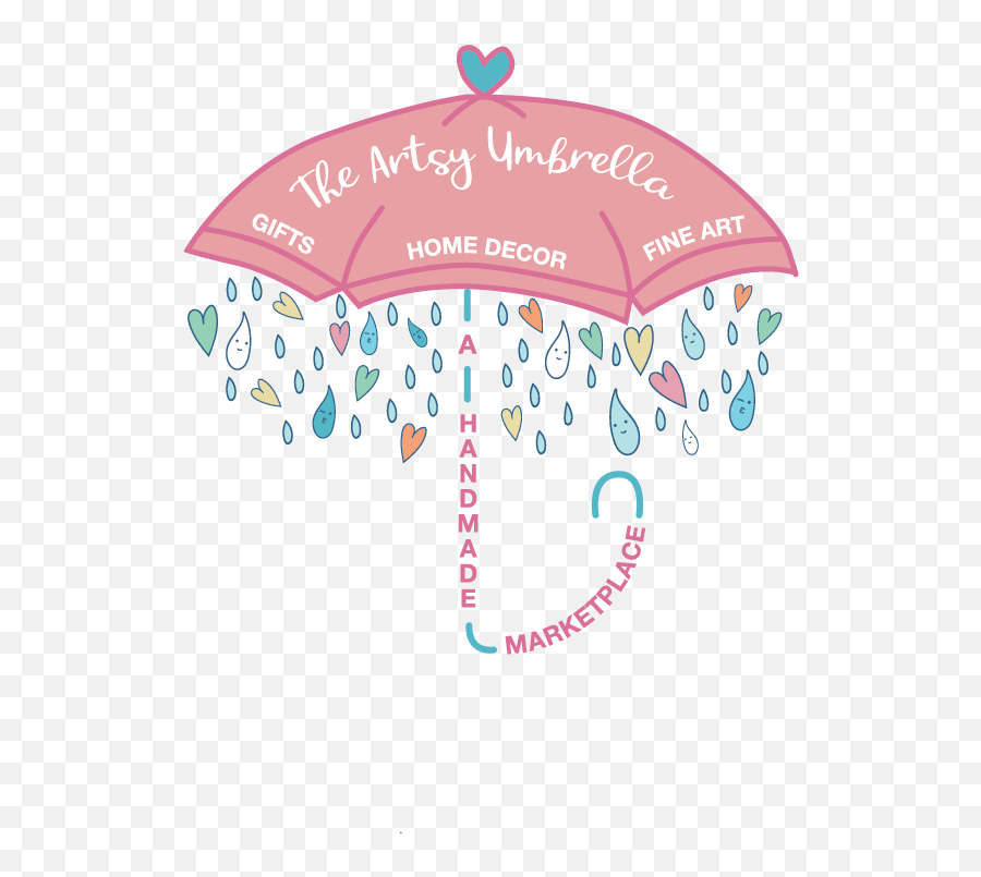 The Artsy Umbrella Emoji,Umbrella Logo