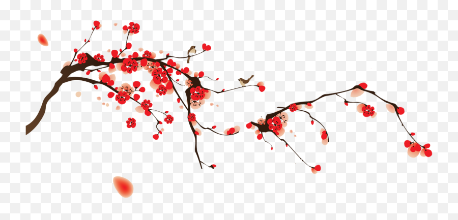 Cherry Blossom Free Vector Download Png - Red Cherry Blossom Vector Emoji,Cherry Blossom Png