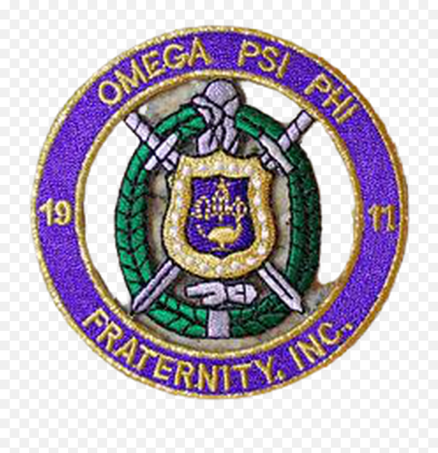 Embroidered Omega Psi Phi Shield Patch - Omega Psi Phi Shield Patch Emoji,Omega Psi Phi Logo