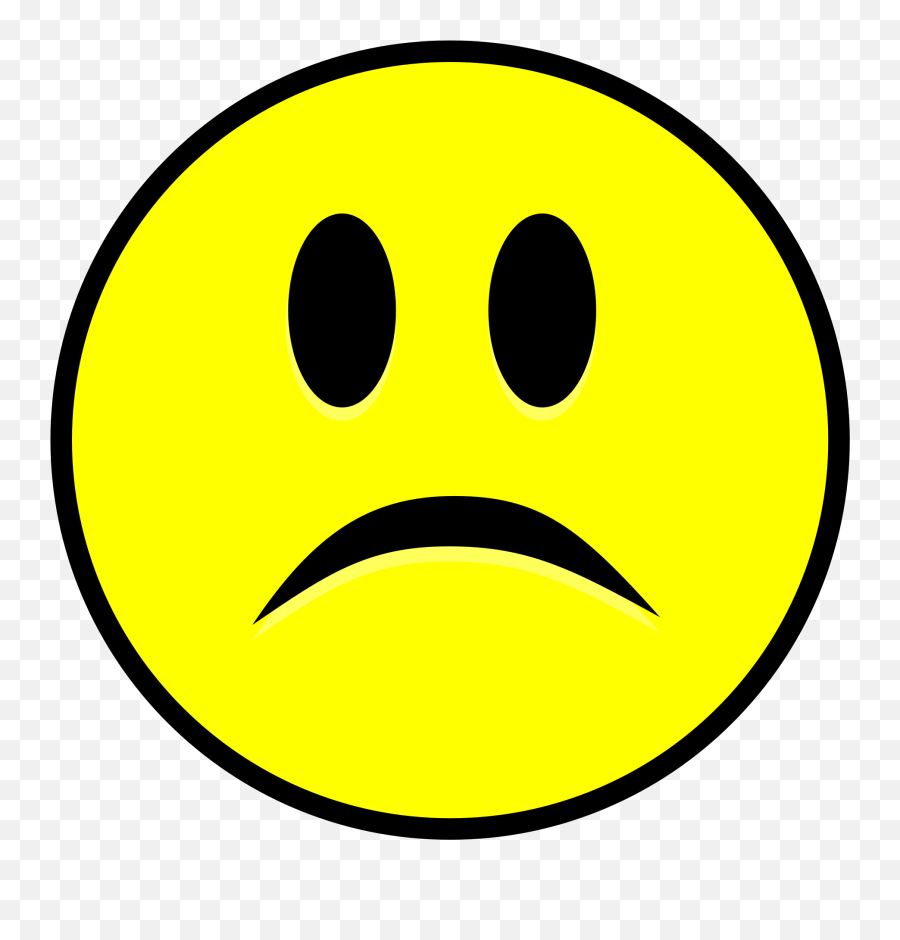 Sad Clipart Smiley Sad Smiley - Happy Emoji,Sad Clipart