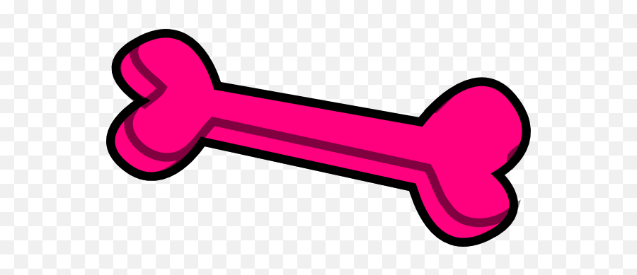 Pink Dog Bone Clip Art At Vector Clip - Pink Dog Bone Clip Art Emoji,Dog Bone Clipart