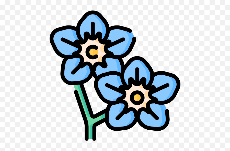 Alpine Forget Me Not - Free Nature Icons Emoji,Forget Me Not Clipart