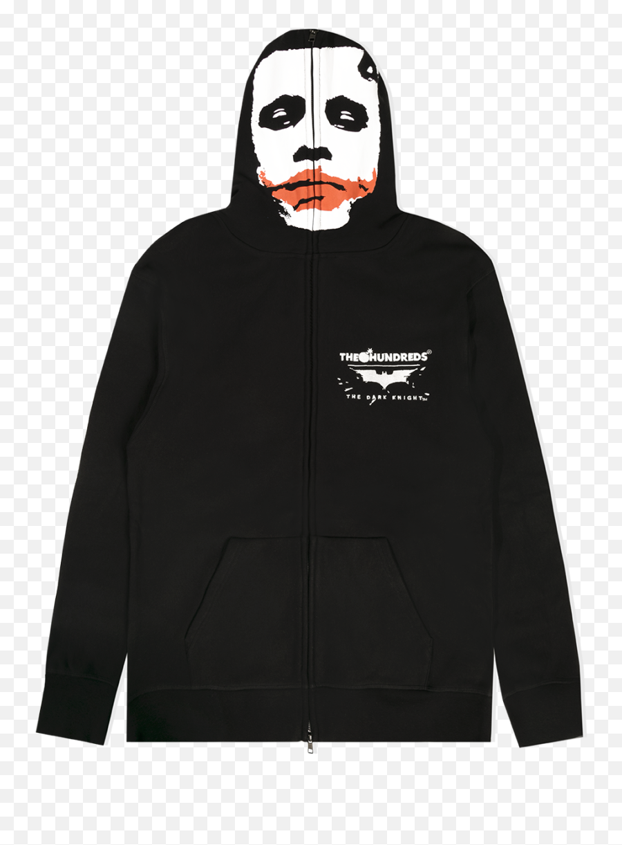Disguise Zip Face Hoodie Black S Emoji,Dark Knight Batman Logo