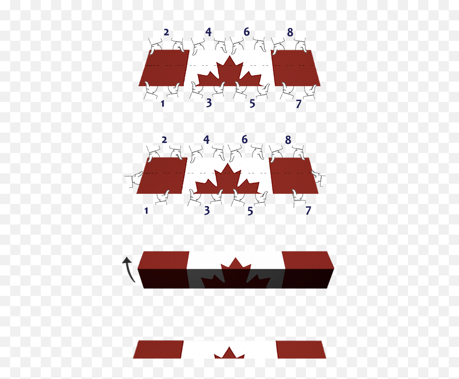 Ceremonial Folding Of The National Flag Of Canada - Canadaca Emoji,Canadian Flag Transparent