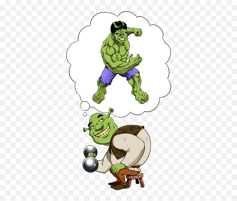 Parody Of Dragon Ball Z - Dbz Shrek And Hulk Emoji,Shrek Head Transparent